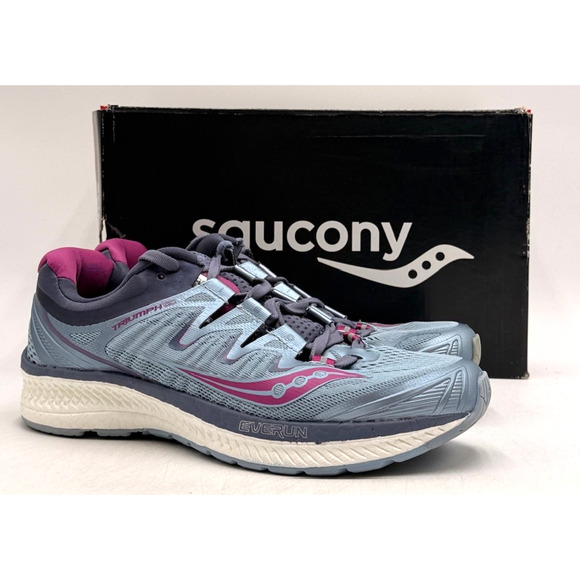 Saucony TRIUMPH ISO 4 Women's NEW Running Sneaker Blue US Size 7.5 - Picture 1 of 11